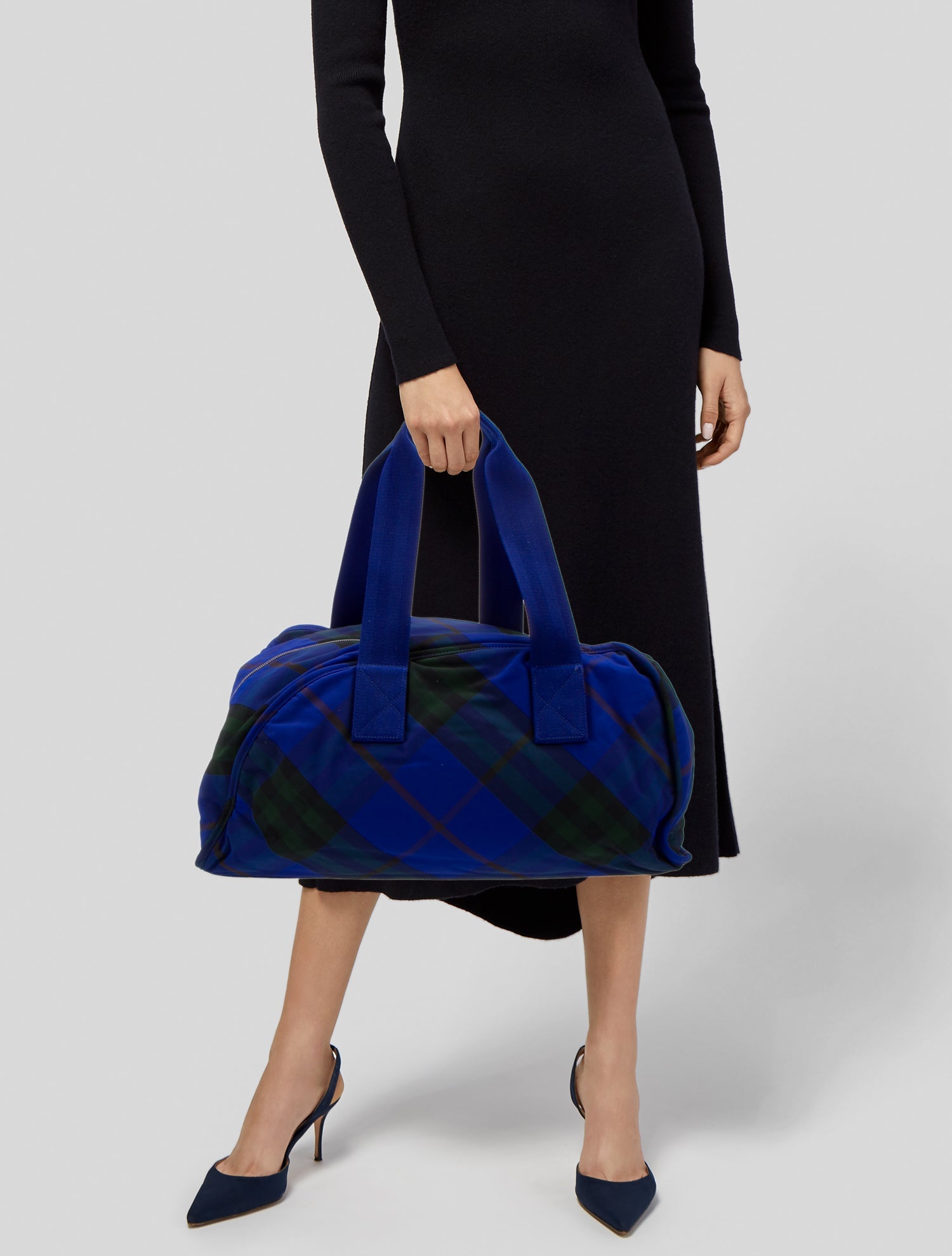 Burberry Medium Shield Check Duffel Bag w/ Tags