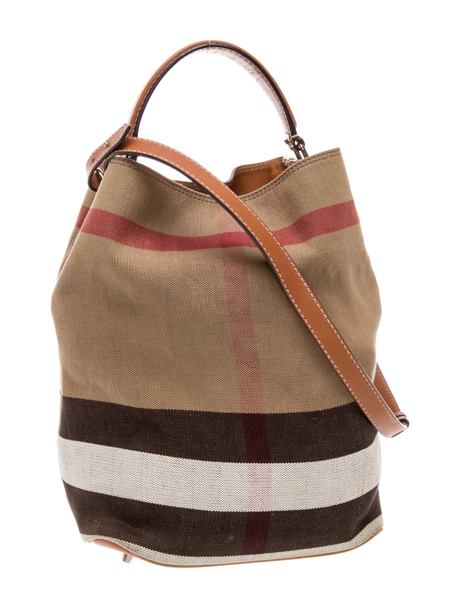 Burberry Exploded Check Bucket Bag