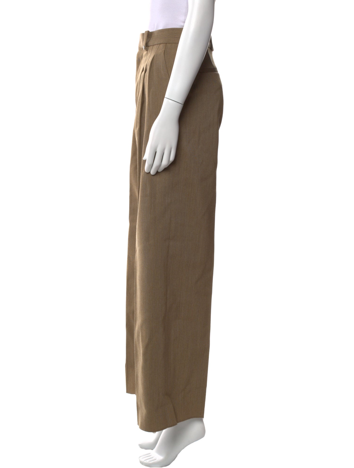 Burberry Virgin Wool Wide Leg Pants