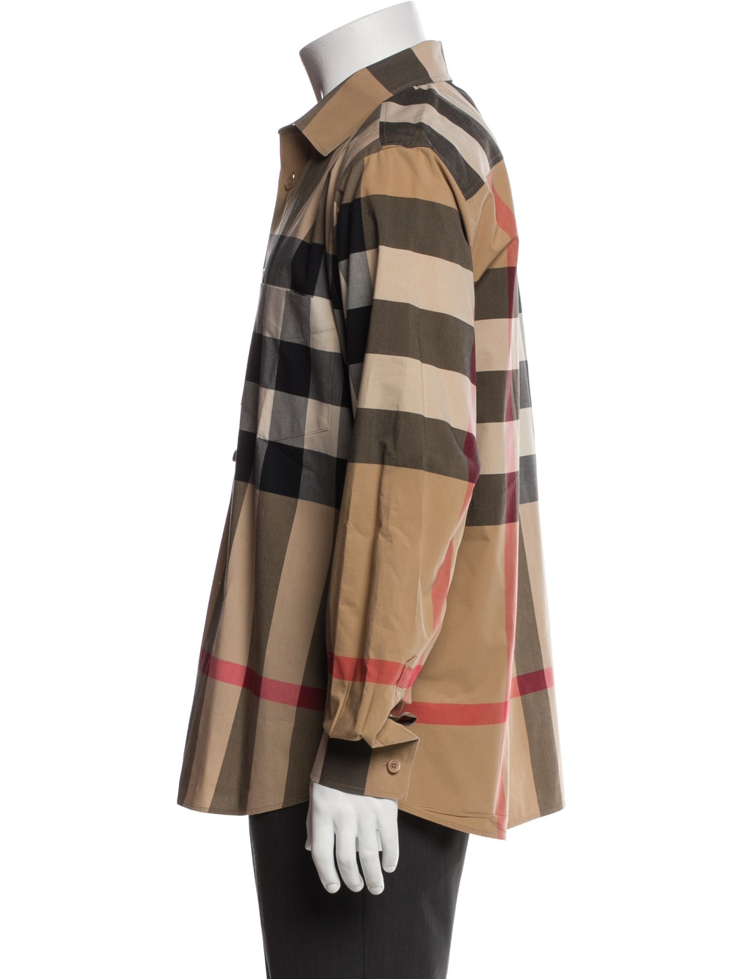 Burberry Exploded Check Pattern Long Sleeve Shirt