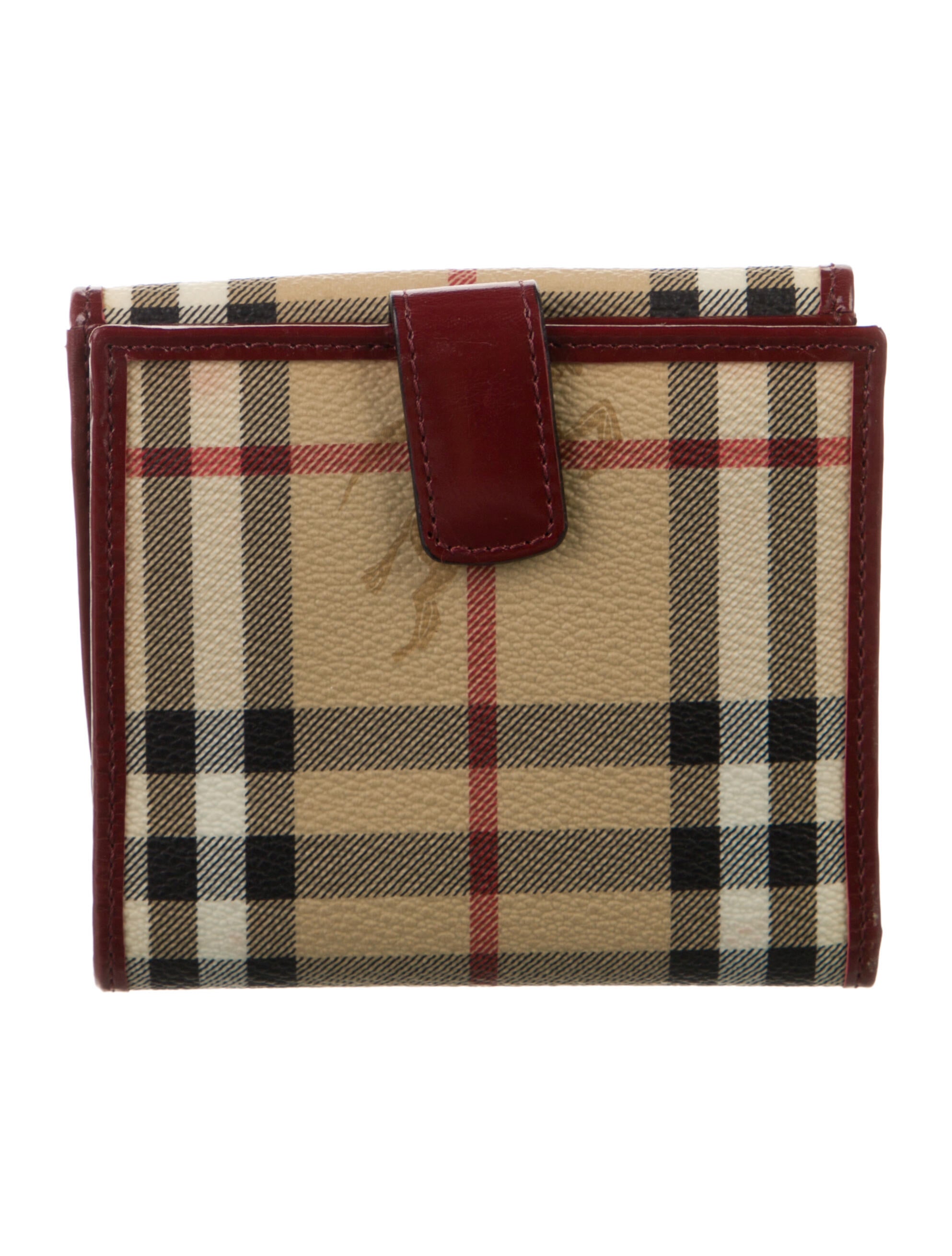 Burberry Haymarket Check Pattern Printed Wallet