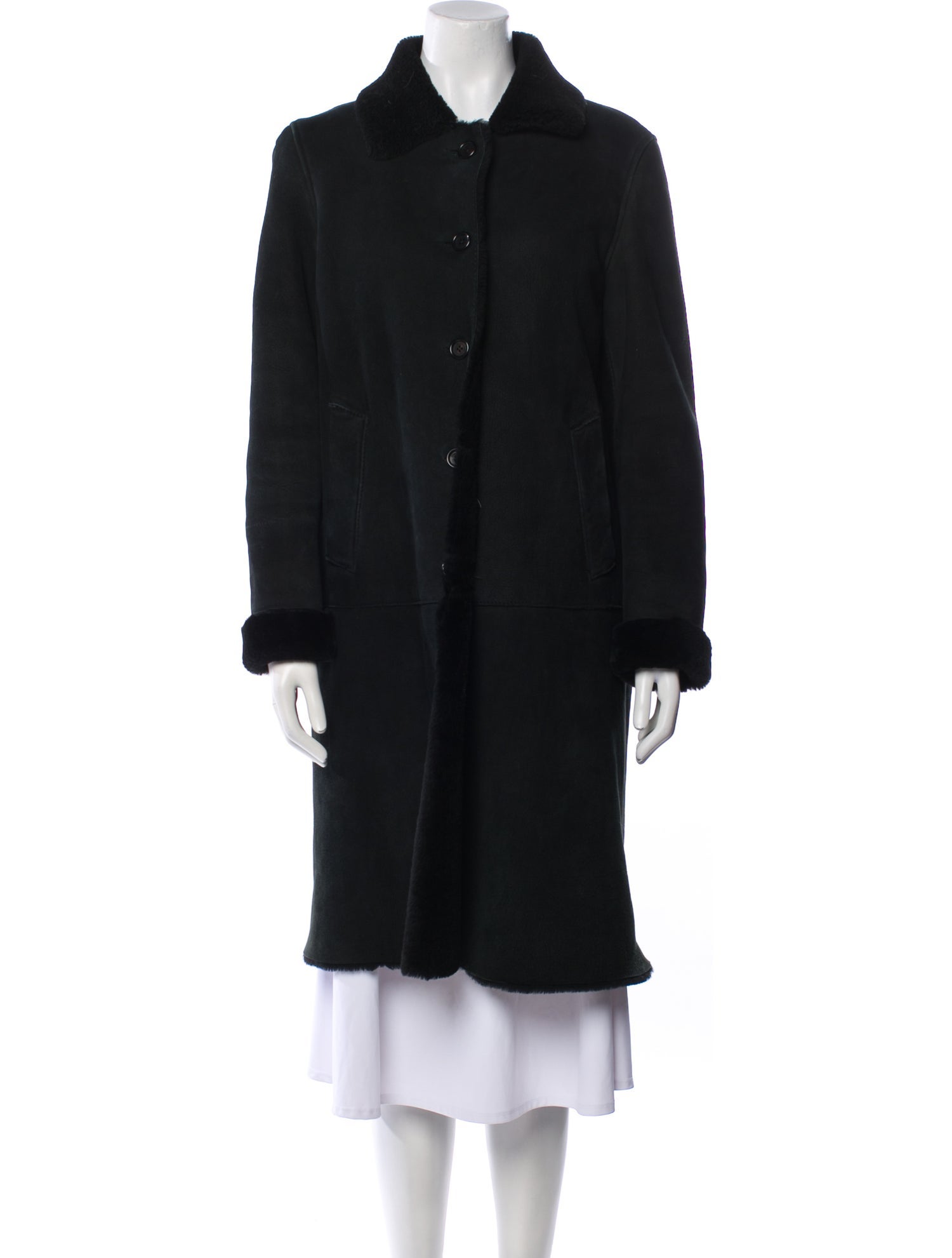 Burberry Leather Faux Fur Coat