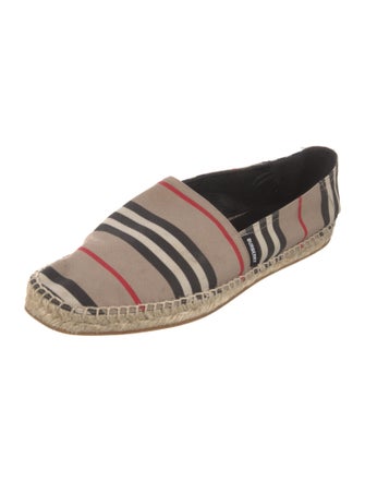 Burberry Nova Check Pattern Canvas Espadrilles