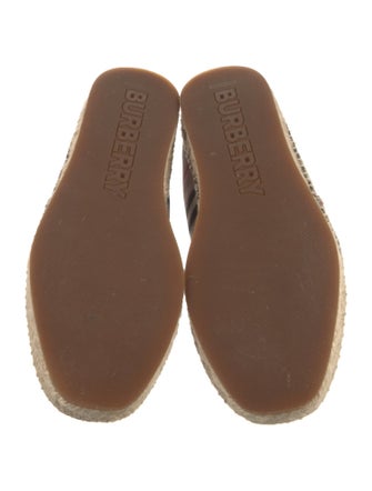 Burberry Nova Check Pattern Canvas Espadrilles