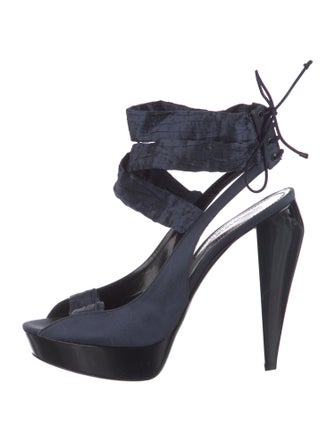 Burberry Satin Bow Accents Sandals