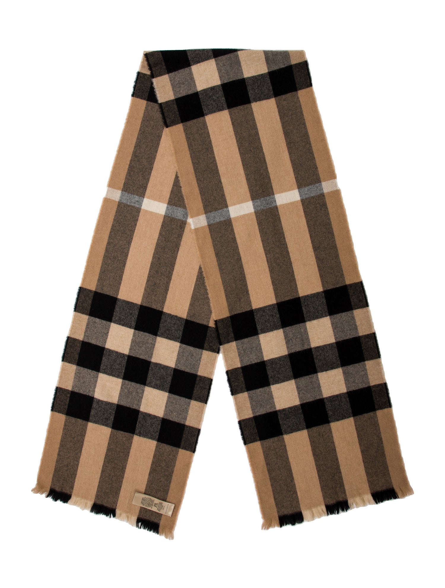 Burberry Cashmere Plaid Print Scarf