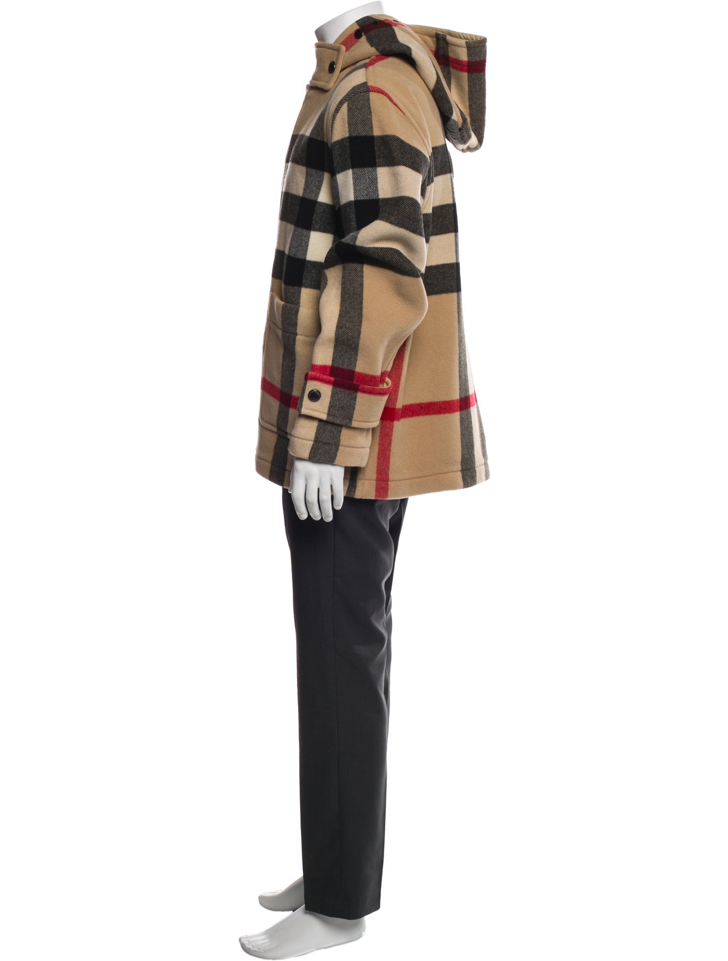 Burberry Exploded Check Pattern Virgin Wool Poncho
