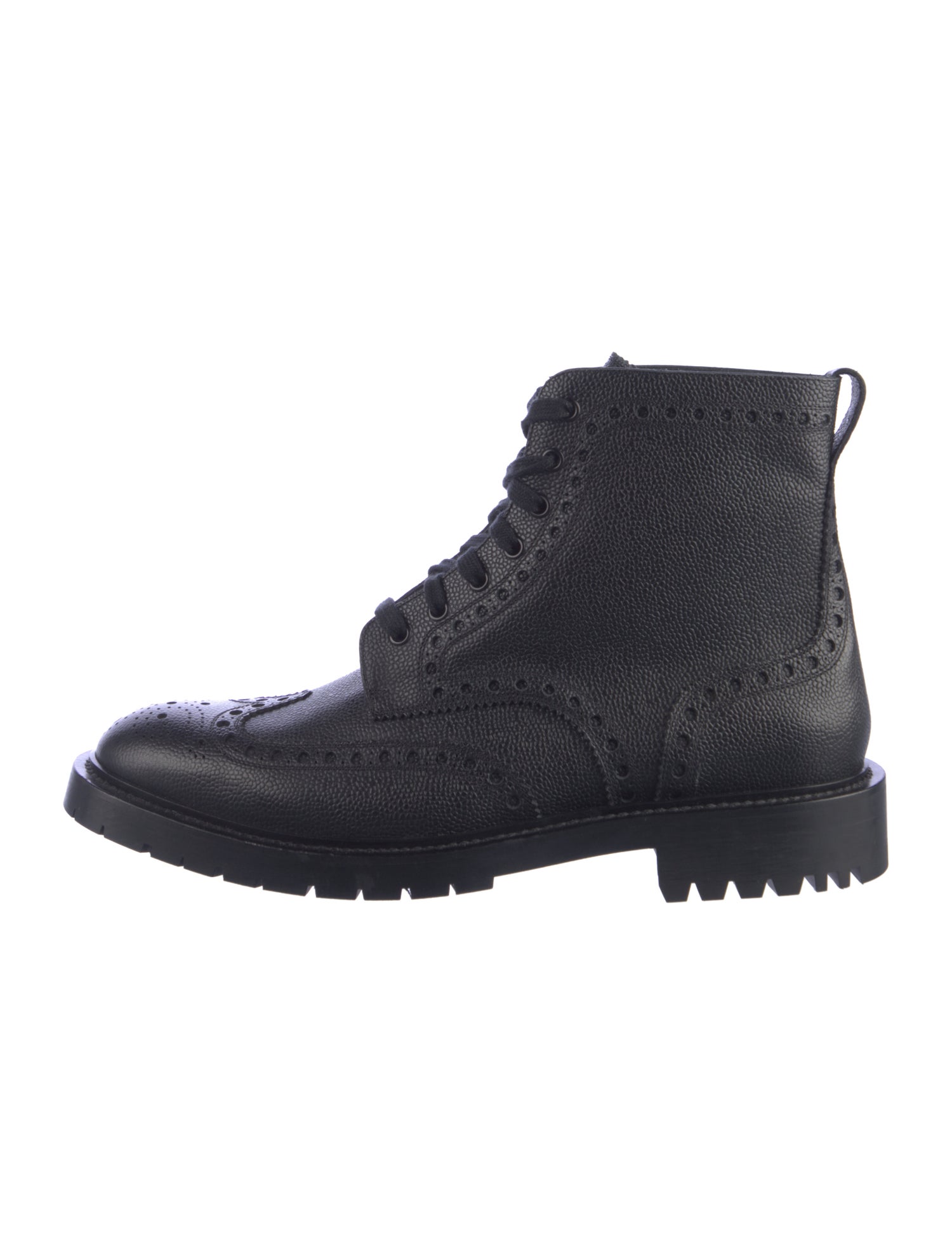 Burberry Leather Combat Boots