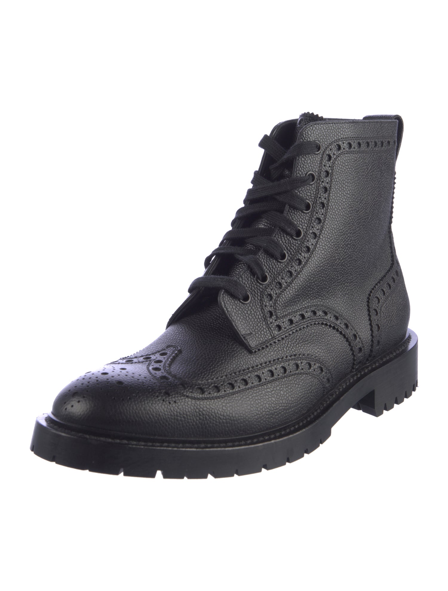 Burberry Leather Combat Boots