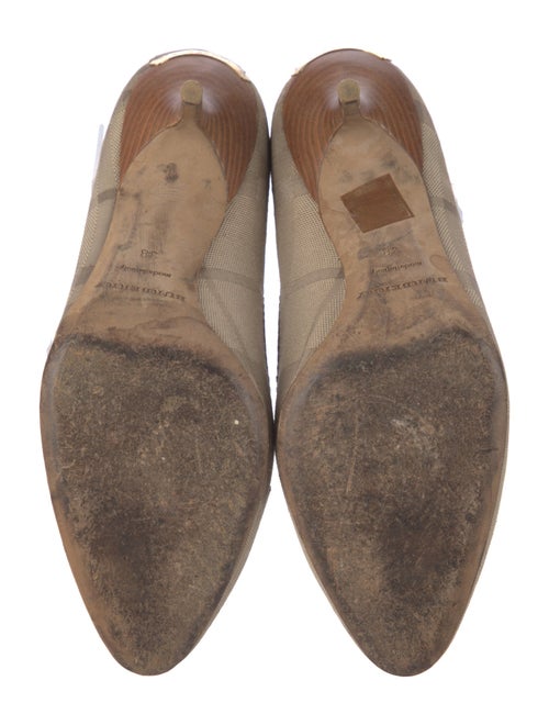 Burberry Leather Colorblock Pattern Pumps