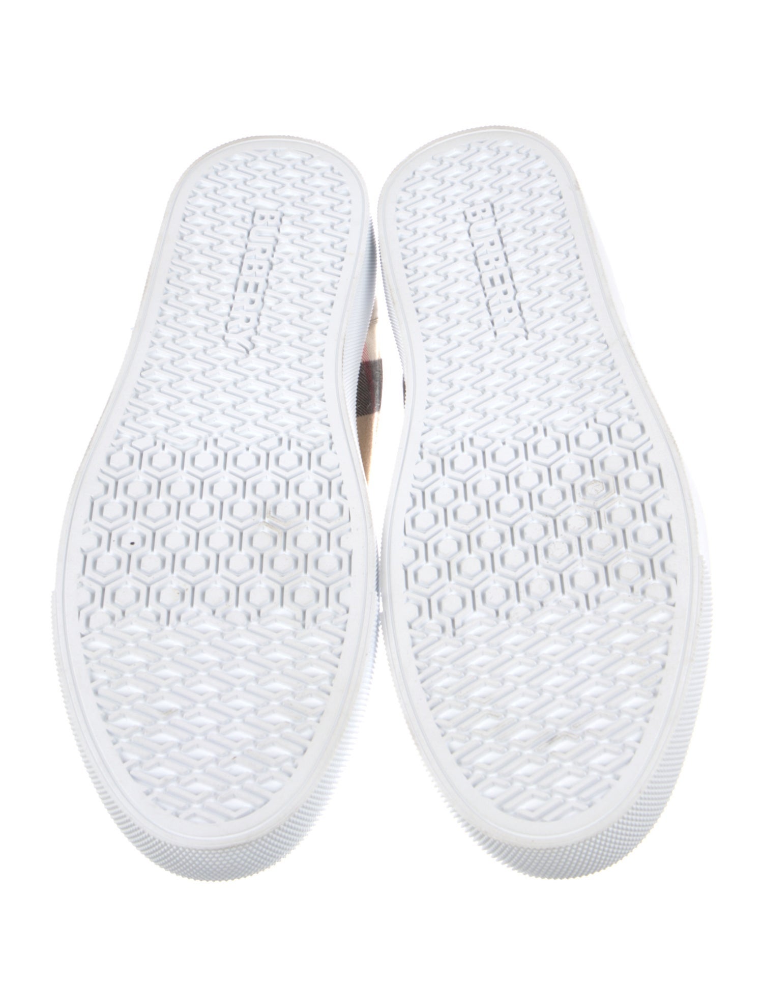 Burberry Nova Check Pattern Leather Sneakers