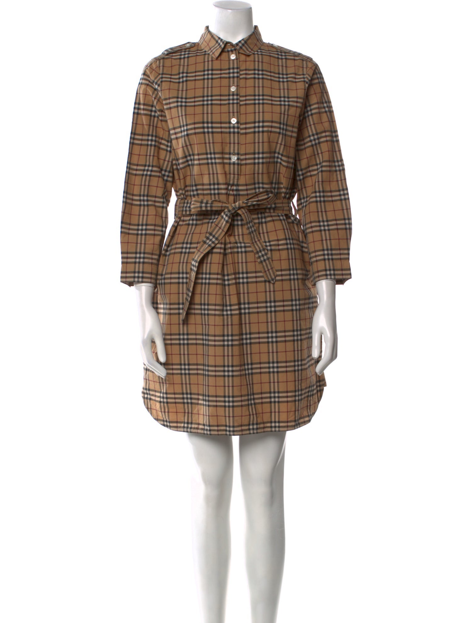 Burberry Plaid Print Mini Dress