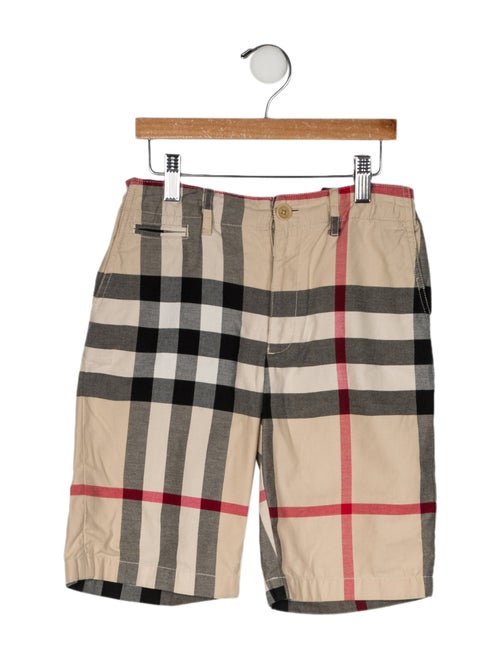 Burberry Kids' Check Patterned Shorts