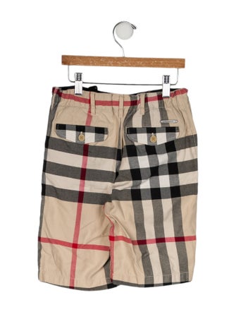 Burberry Kids' Check Patterned Shorts