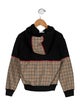 Burberry Kids' Check Patterned Hoodie