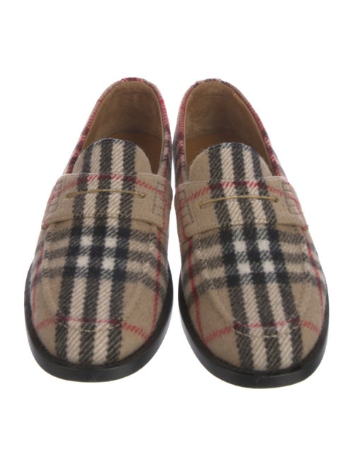 Burberry House Check Pattern Wool Loafers