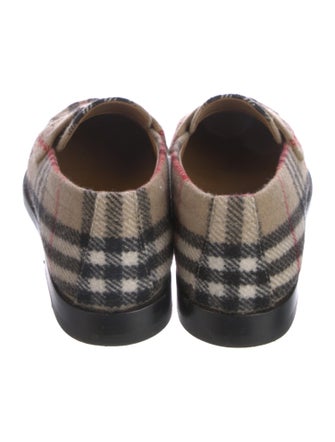 Burberry House Check Pattern Wool Loafers