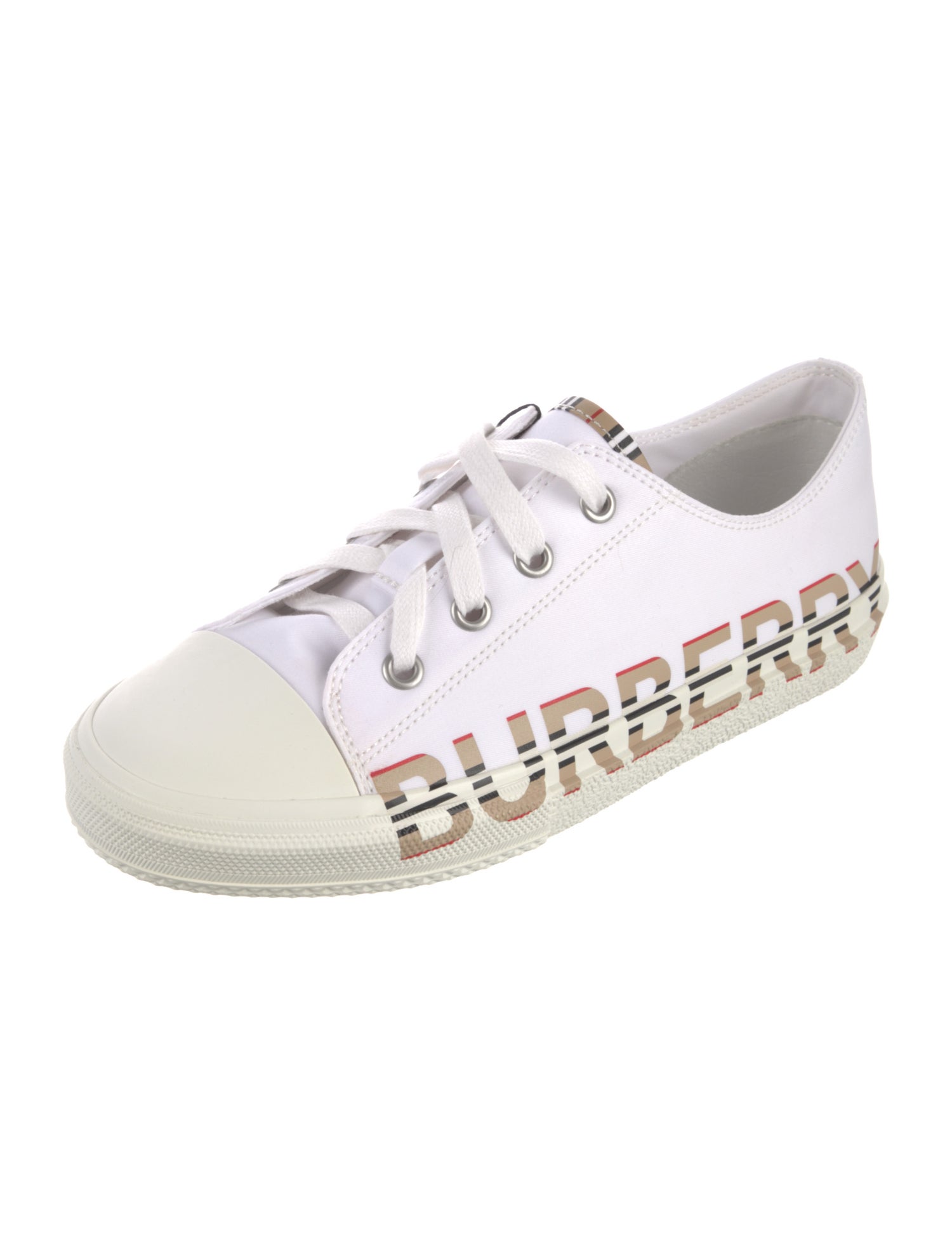 Burberry Nova Check Pattern Canvas Sneakers w/ Tags