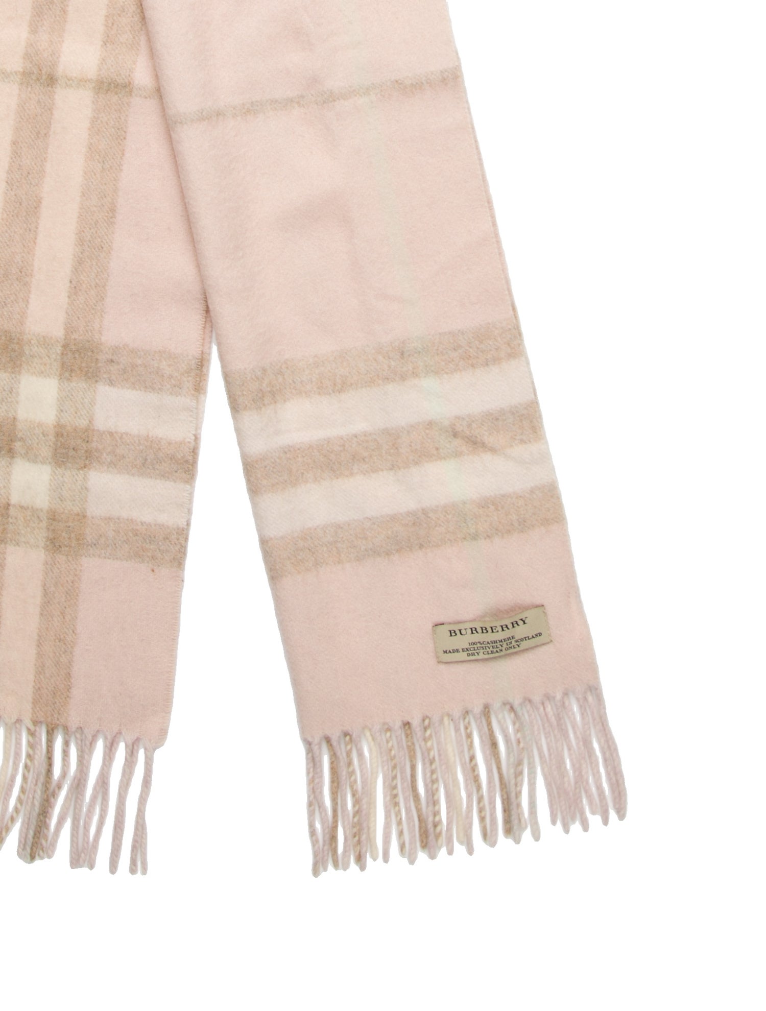 Burberry Cashmere Plaid Print Scarf