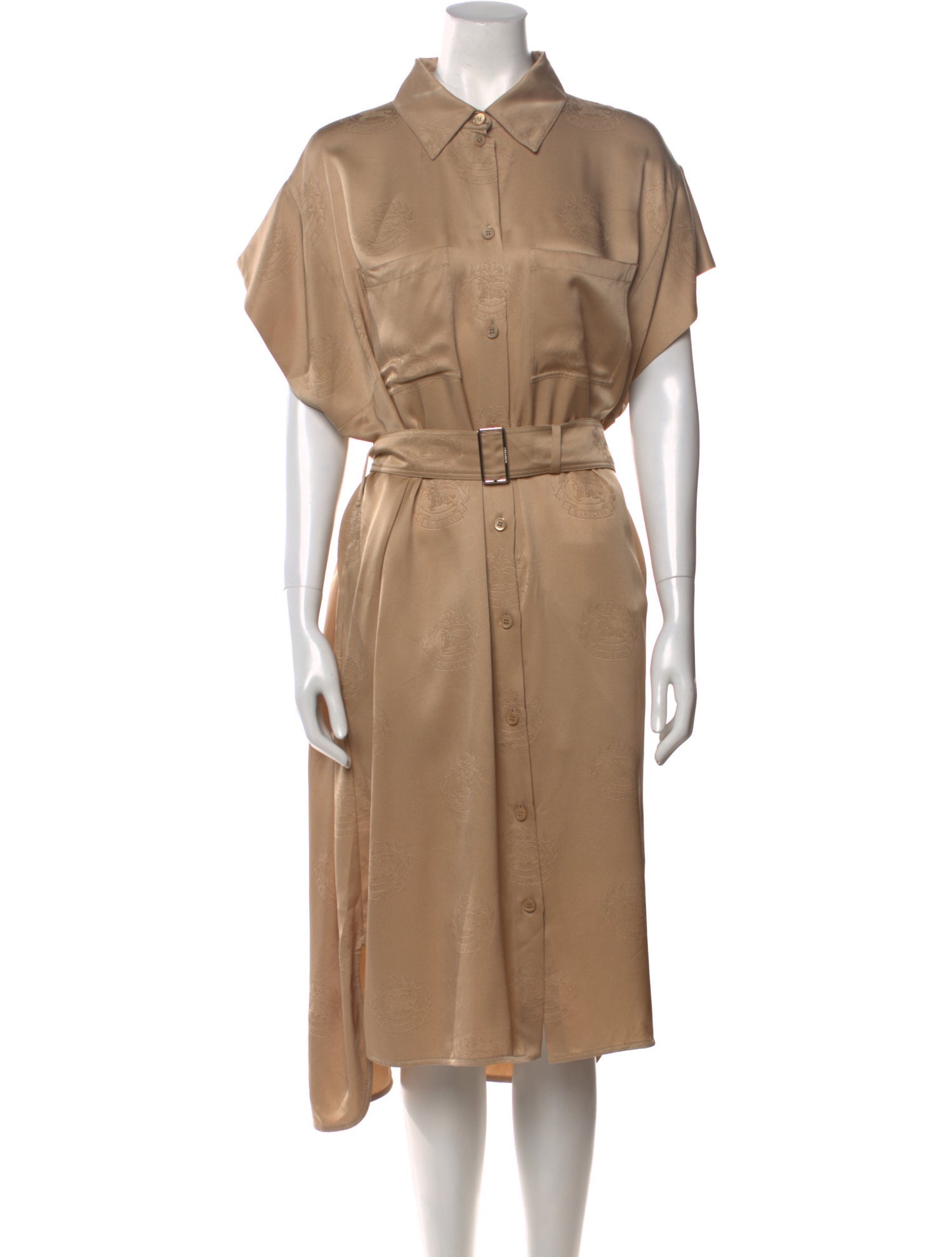 Burberry Silk Midi Length Dress