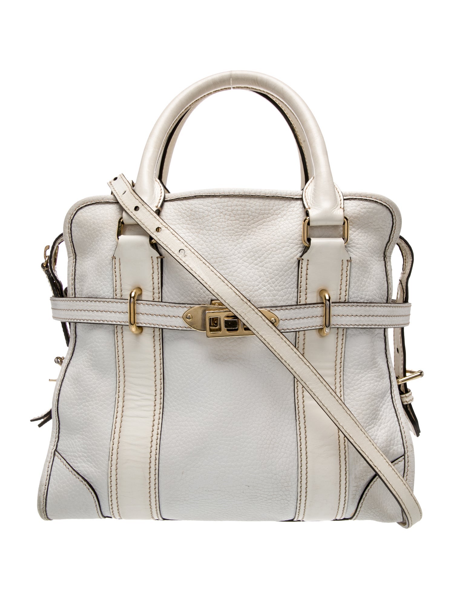 Burberry Leather Top Handle Bag