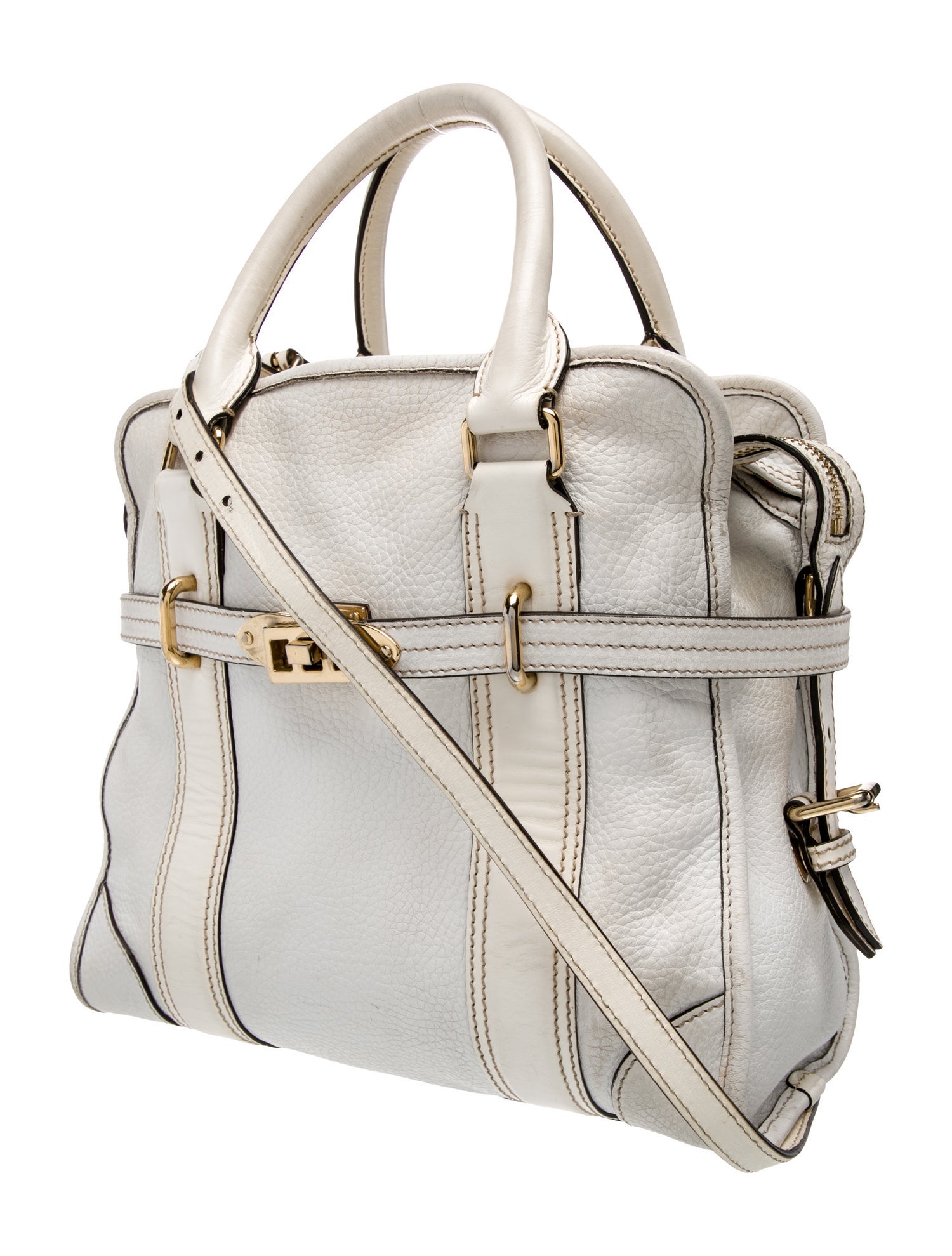 Burberry Leather Top Handle Bag