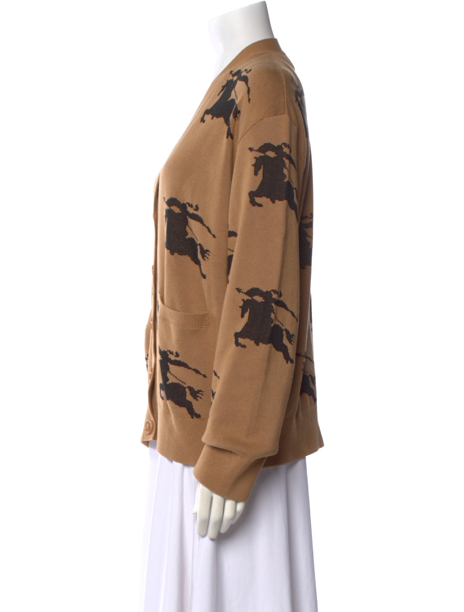 Burberry Printed V-Neck Sweater