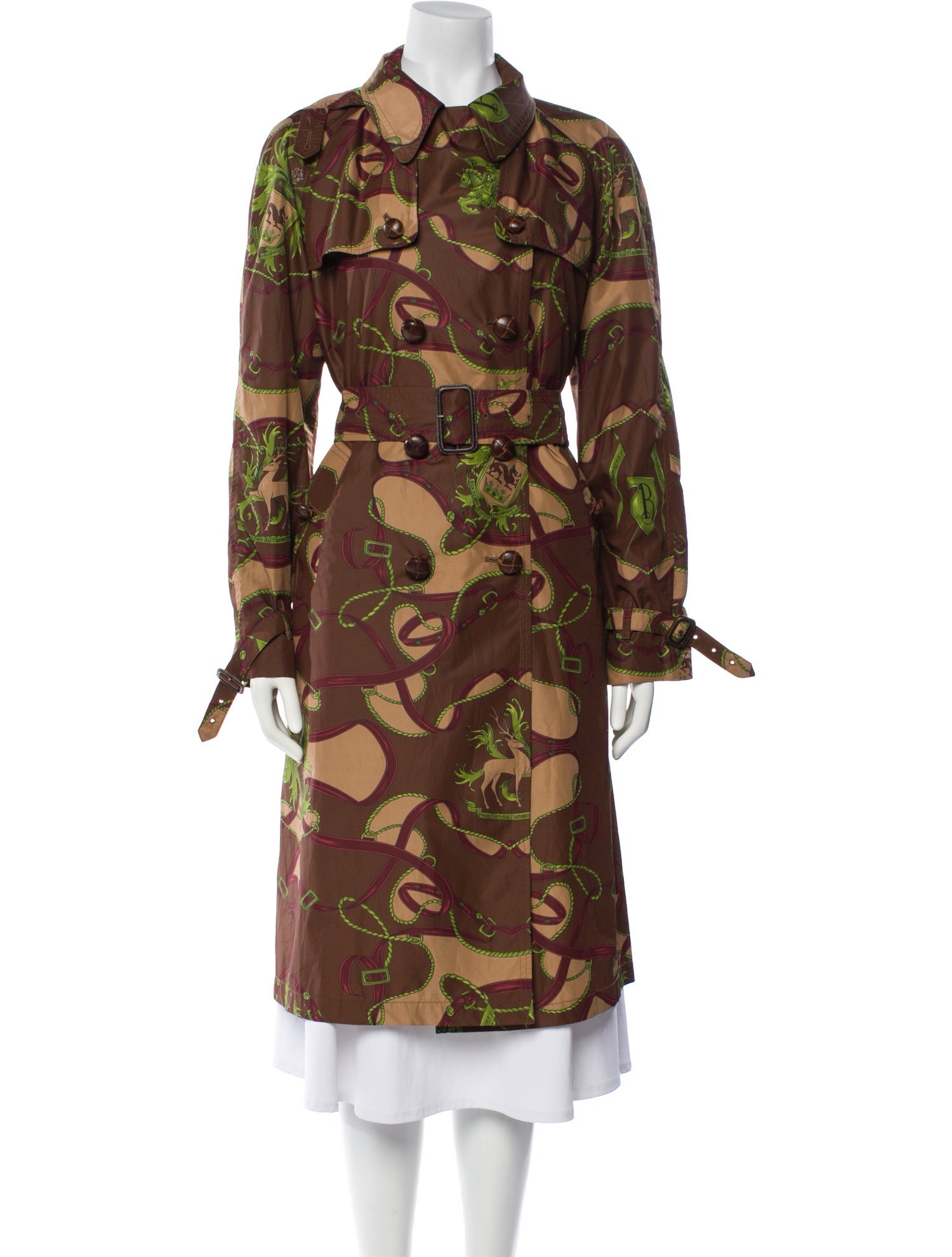 Burberry Prorsum Printed Trench Coat