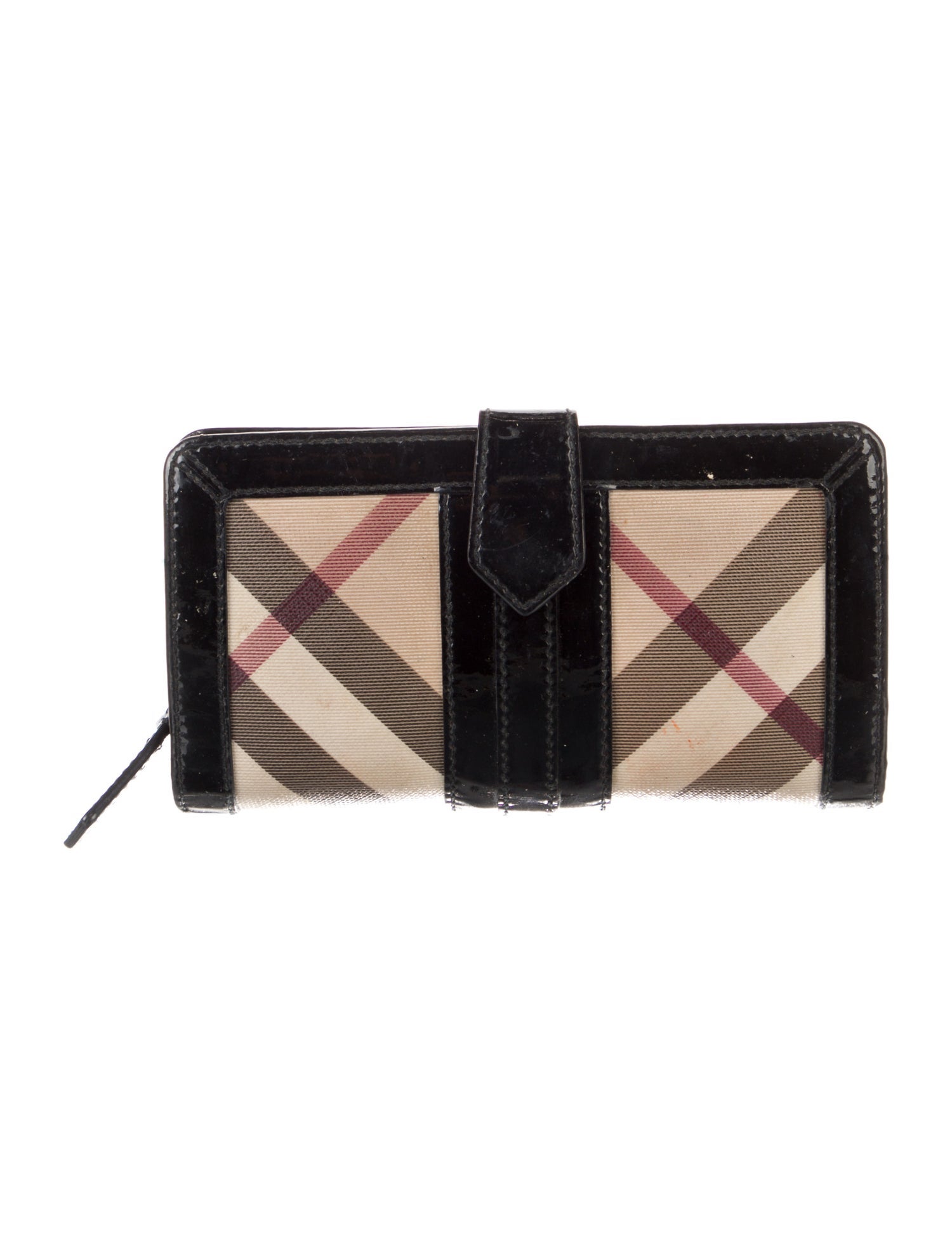 Burberry Plaid Print Continental Wallet