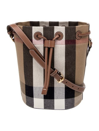 Burberry Exploded Check Bucket Bag