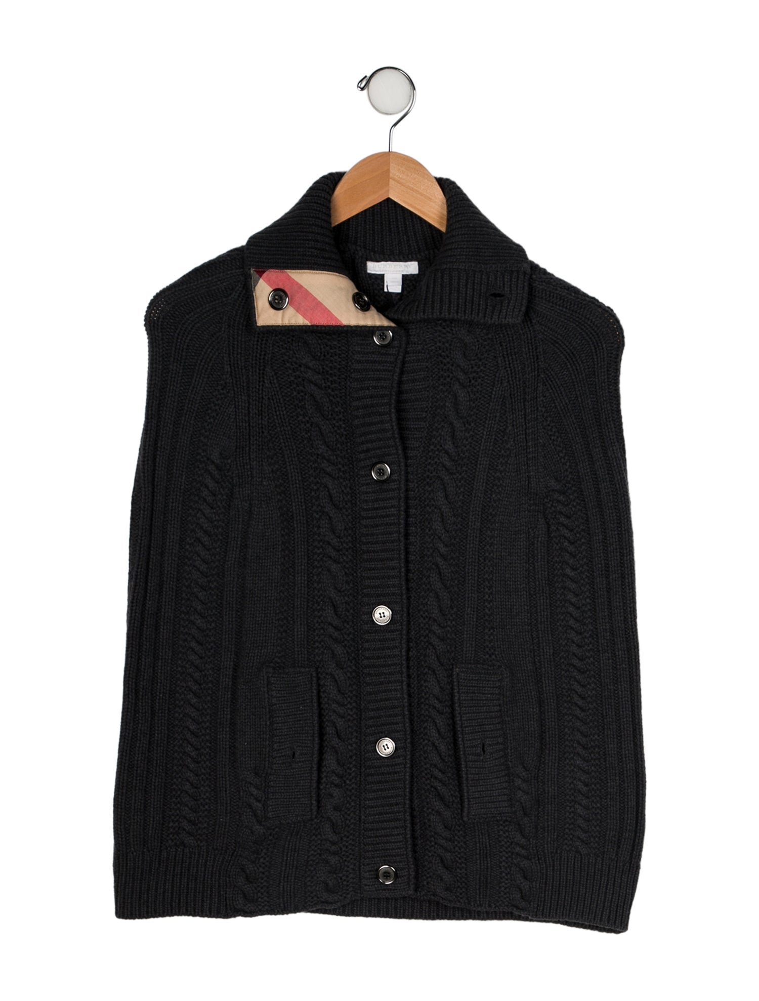 Burberry Boys Cable Knit Poncho