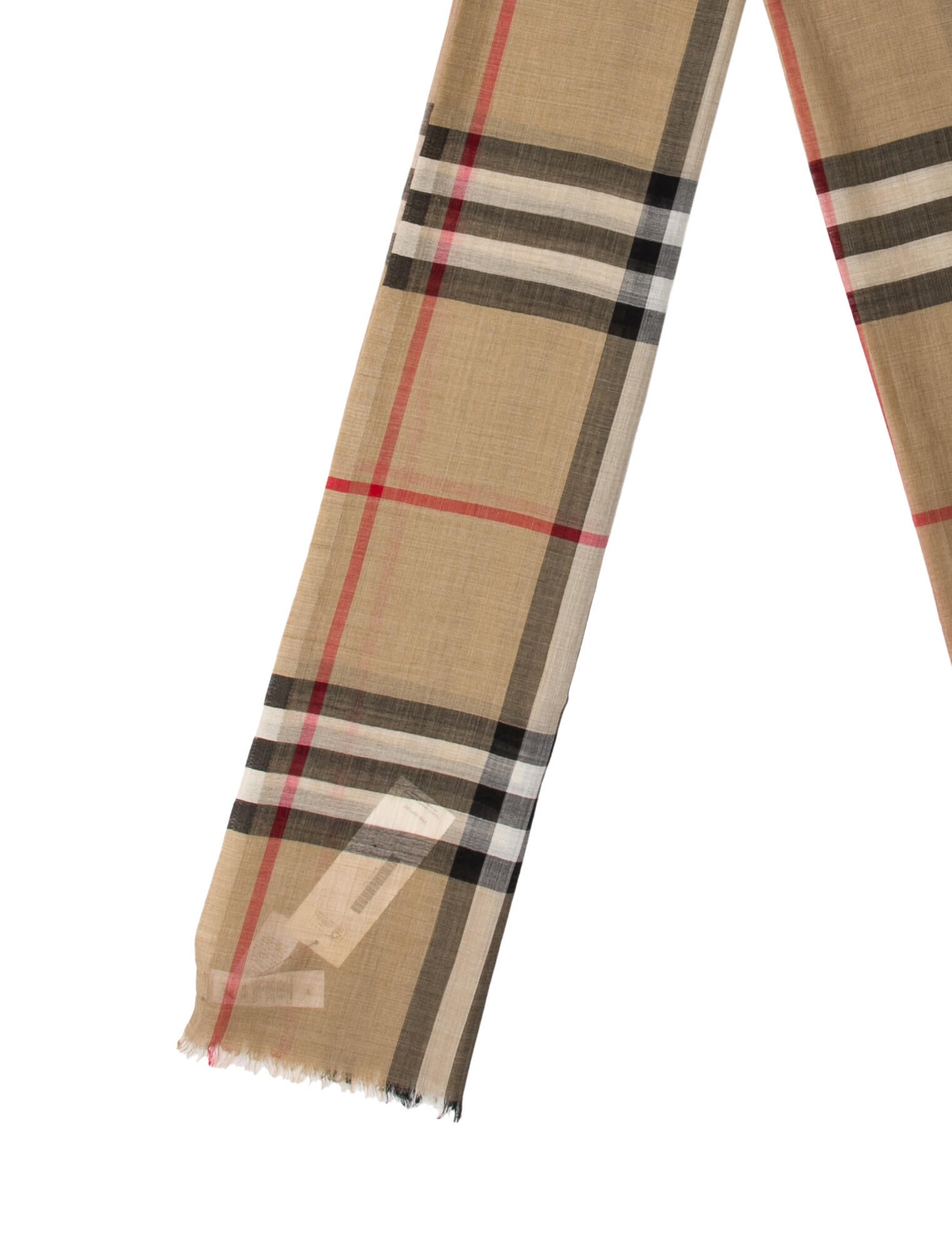 Burberry Wool Nova Check Pattern Scarf