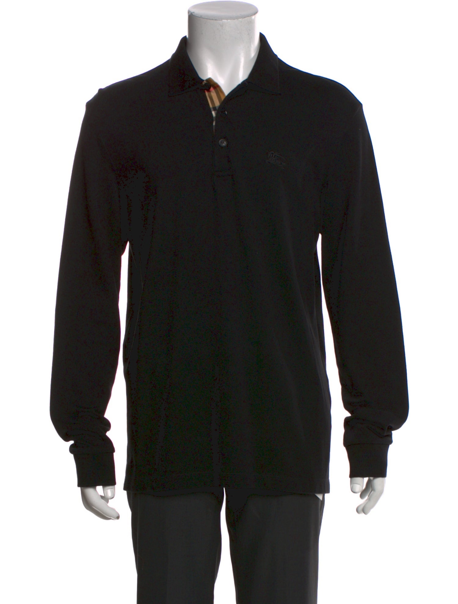 Burberry Collar Long Sleeve Polo Shirt
