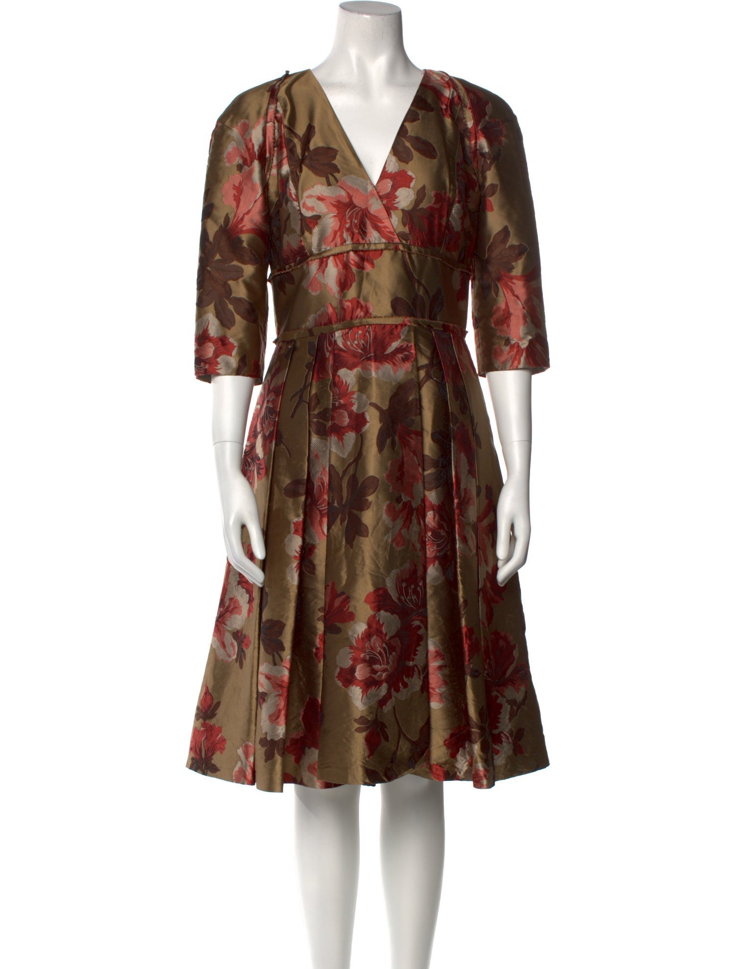 Burberry Silk Knee-Length Dress