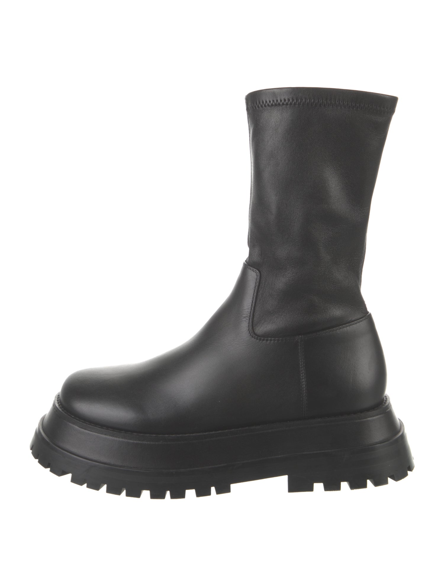 Burberry Leather Combat Boots