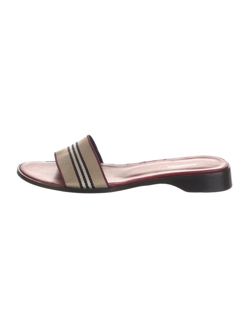 Burberry Canvas Slides Neutrals Striped - image 1