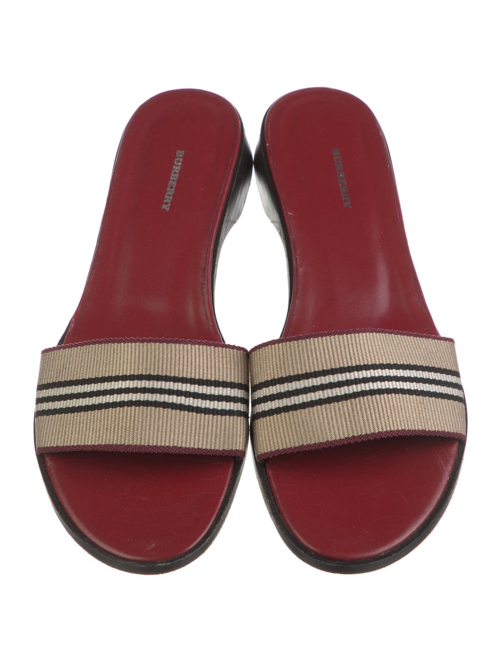 Burberry Canvas Slides Neutrals Striped - image 3