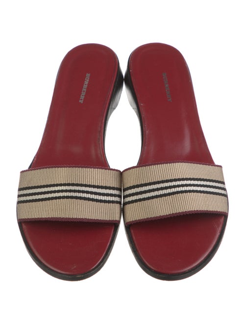 Burberry Canvas Striped Slides