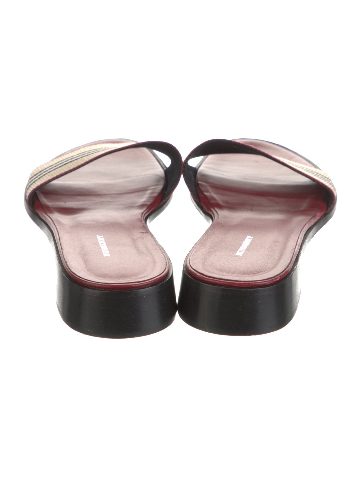 Burberry Canvas Striped Slides