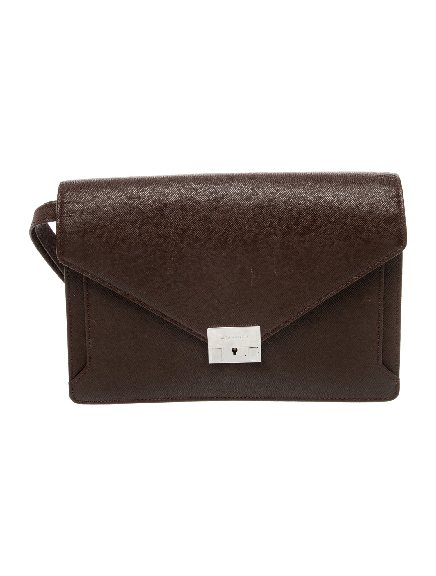 Burberry Saffiano Leather Clutch