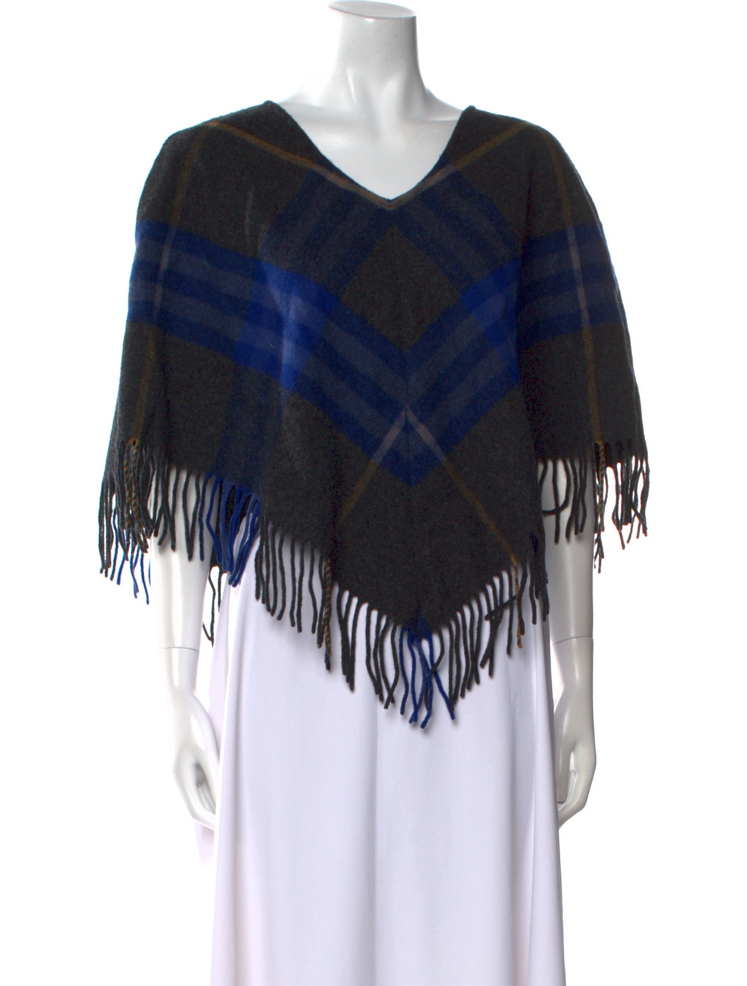 Burberry Merino Wool Plaid Print Sweater