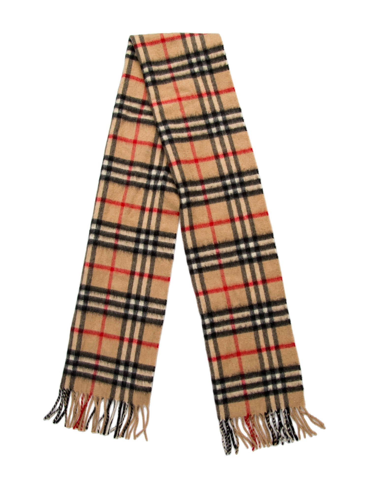 Burberry Cashmere Nova Check Pattern Scarf