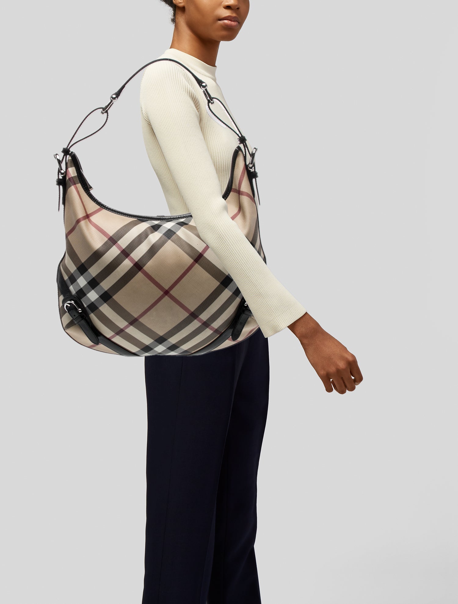 Burberry Super Nova Check Hobo