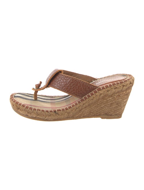 Burberry Nova Check Pattern Leather Espadrilles