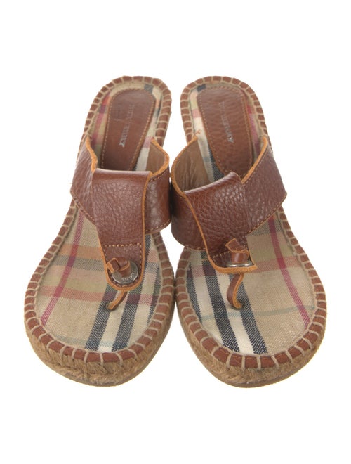 Burberry Nova Check Pattern Leather Espadrilles