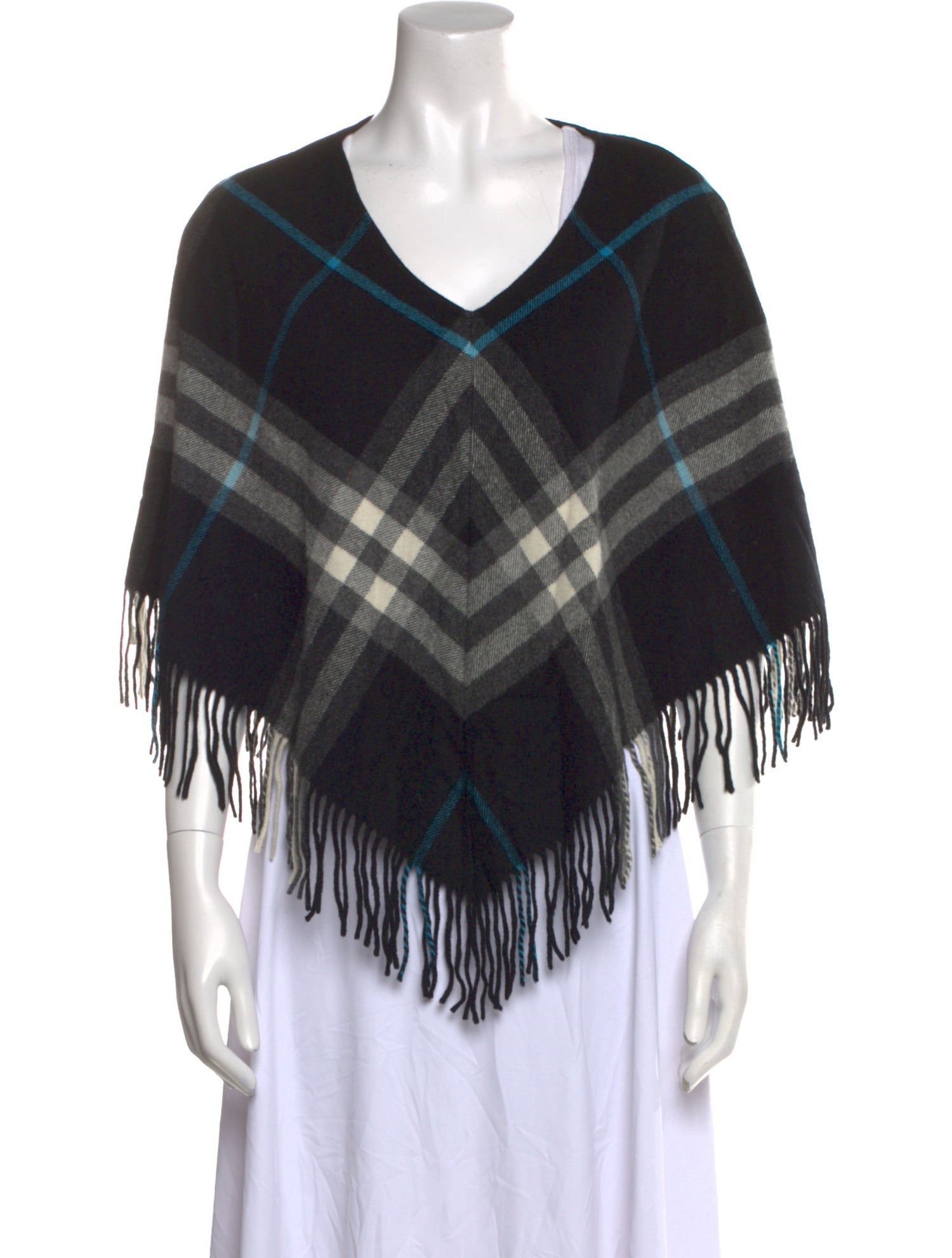 Burberry Merino Wool Plaid Print Sweater