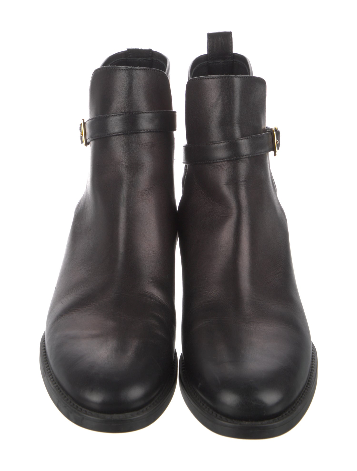 Burberry Nova Check Pattern Leather Chelsea Boots