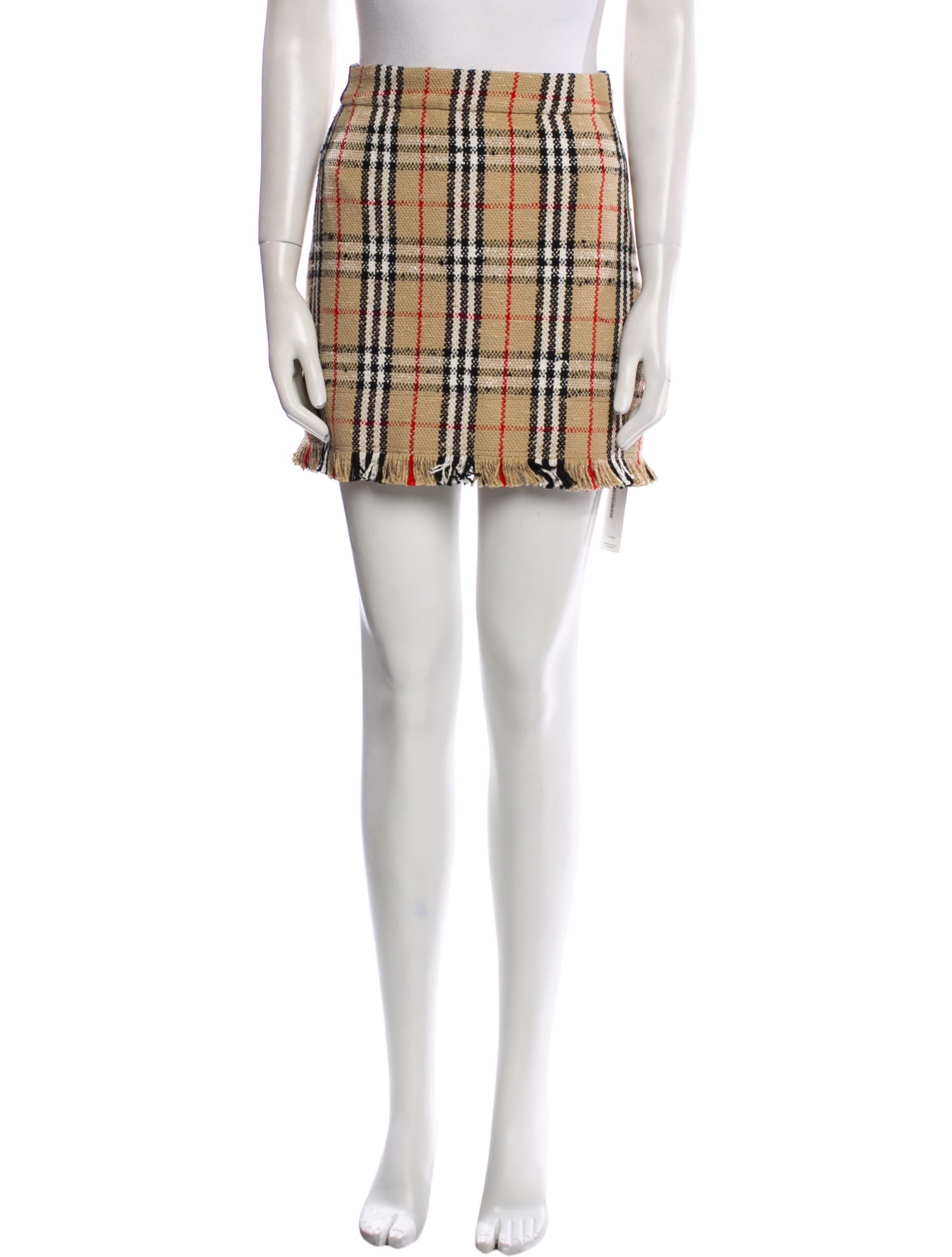 Burberry Plaid Print Mini Skirt