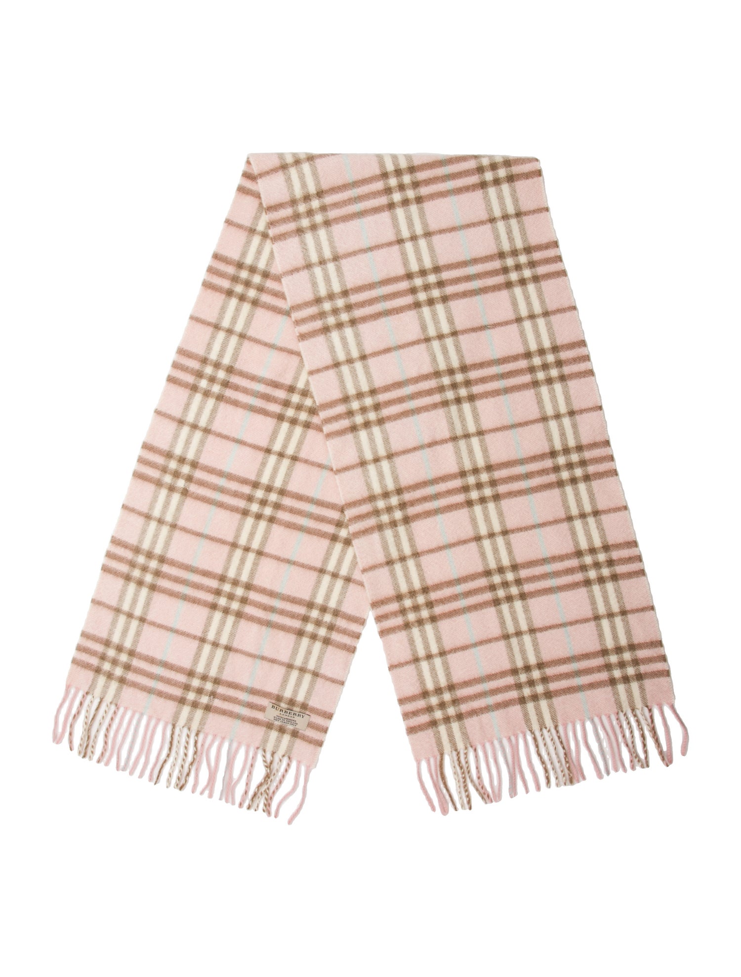 Burberry Cashmere Nova Check Pattern Scarf