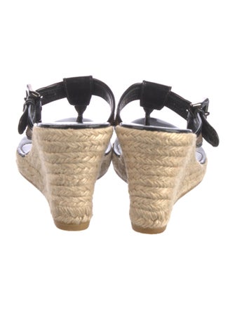 Burberry Nova Check Pattern Patent Leather Espadrilles